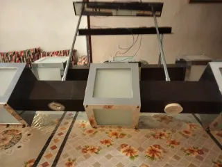 Lámparas de salón metal y cristal