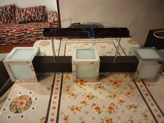 Lámparas de salón metal y cristal