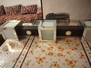 Lámparas de salón metal y cristal