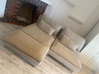 Divano chaise longue 2 posti beige-marrone IKEA