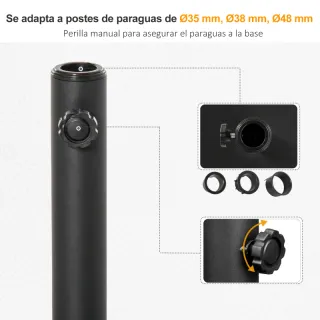 Base Sombrilla  40x40x43 cm de 13 kg 35/38/48mm