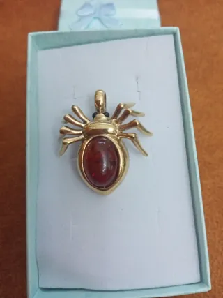 Colgante araña antiguo ámbar