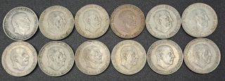 Lote 12 Monedas 100 Pesetas Franco