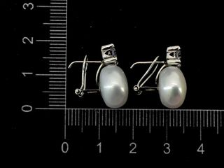 pendientes oro 18k con piedra con circonita,perla