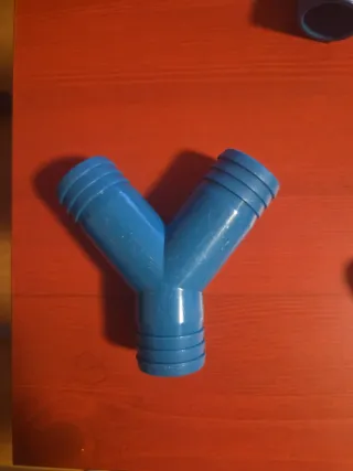 Conector Y Púas ABS Divisor Tubería Azul
