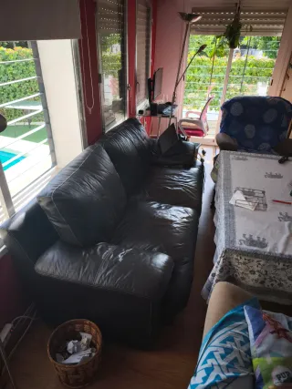 Sofá de 2 plazas de cuero