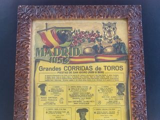 Cartel Toros Madrid 1954 Fiestas San Isidro