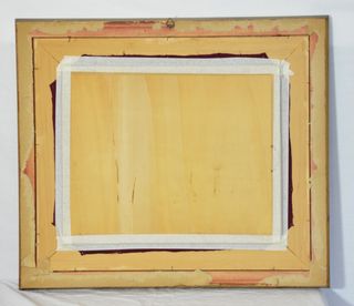 Dipinto Antico Olio su Compensato Firmato