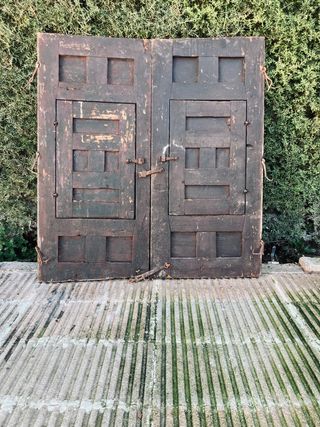 PUERTAS VENTANA MADERA ANTIGUAS RÚSTICAS DOBLE