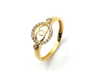 sortija oro 18k con circonita t. 16 (17,84 mm)