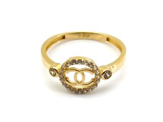 sortija oro 18k con circonita t. 16 (17,84 mm)