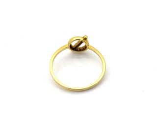 sortija oro 18k con piedra con circonita t. 14 (17,2 mm)