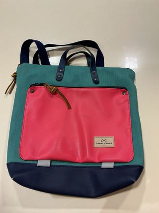 Mochila Daniel Chong Rosa y Turquesa