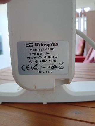 Radiador Eléctrico Orbegozo Blanco