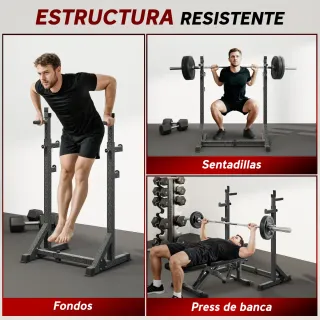 Soporte para Barra de Pesas Ajustable