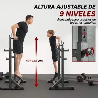 Soporte para Barra de Pesas Ajustable