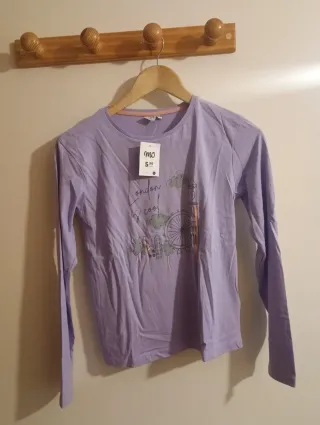 Camiseta manga larga morada mo