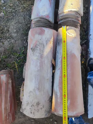 Tejas antiguas de barro