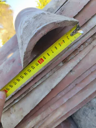 Tejas antiguas de barro