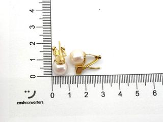 pendientes oro 18k con piedra con diamante,perla