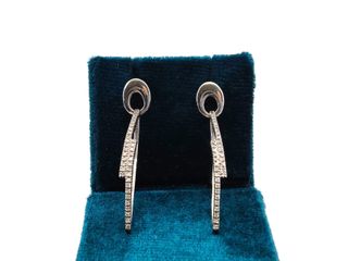pendientes oro 18k con piedra con diamante