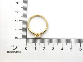 sortija oro 18k con piedra con diamante