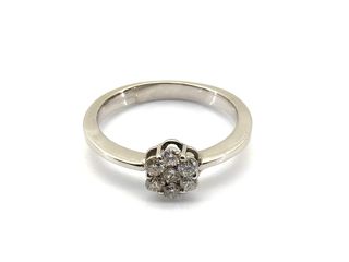 sortija oro 18k con piedra con diamante