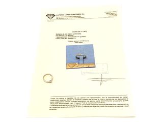 anillo oro 18k con piedra con diamante