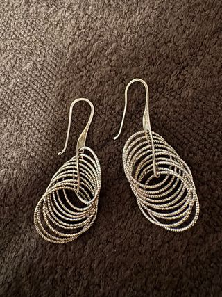Pendientes plata aro entrelazado
