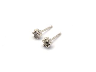 pendientes oro 18k con piedra con diamante