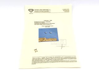 pendientes oro 18k con piedra con diamante