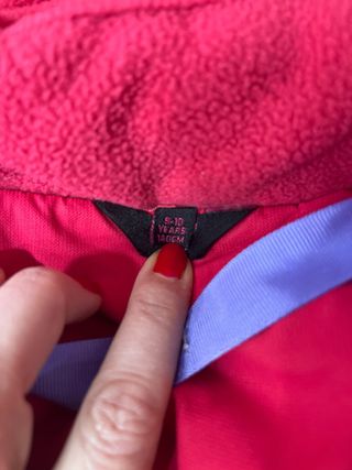 Chaqueta de esquí rosa talla 10