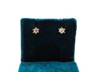 pendientes oro 18k con piedra con diamante