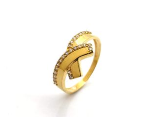 sortija oro 18k con piedra con circonita t. 22 (19,74 mm)