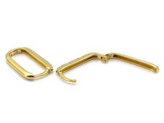 argollas oro 18k con piedra con circonita