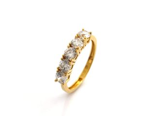 sortija oro 18k con piedra con circonita