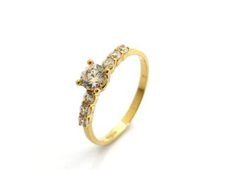 sortija oro 18k con piedra con circonita t. 16 (17,84 mm)