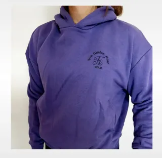 Felpa viola oversize con logo