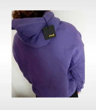 Felpa viola oversize con logo
