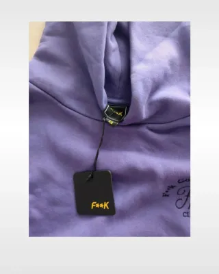 Felpa viola oversize con logo