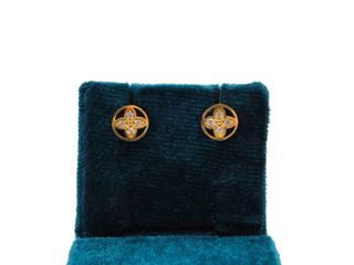 pendientes oro 18k con piedra con circonita