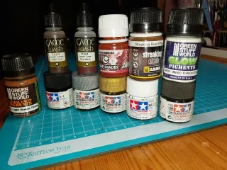 Lote pinturas y pigmentos modelismo