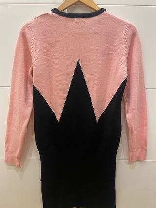 Vestido punto Kling Talla S Rosa y Negro