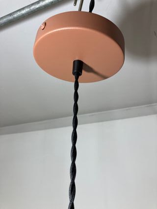 Lampadario conico metallo marrone
