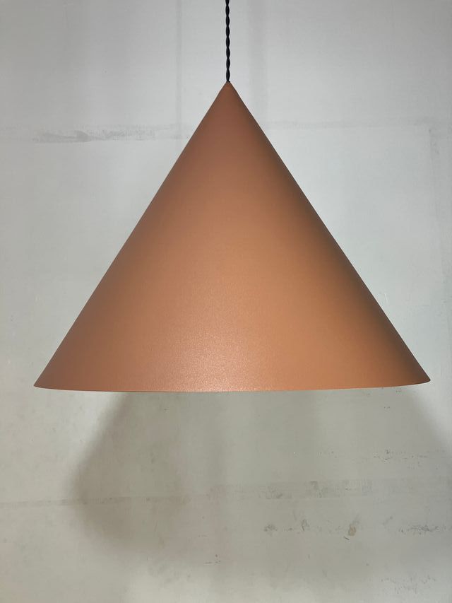 Lampadario conico metallo marrone