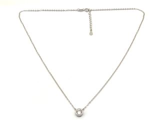 gargantilla plata 925mm con piedra con circonita 22cm