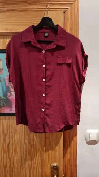 Camisa granate de manga