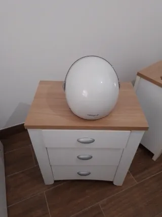 Casco Moto Blanco Mujer