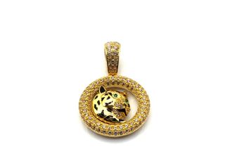 colgante oro 18k con piedra con circonita