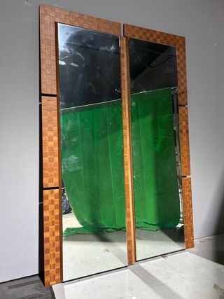 Espejos de recibidor madera y cristal